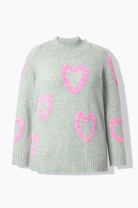 Trui, comfort fit, hart van noppengaren