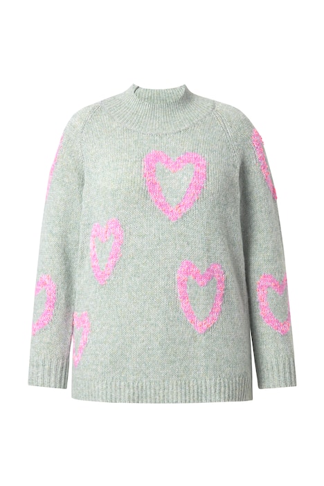 Svetr, Comfort střih, srdíčky z nopkového vlákna