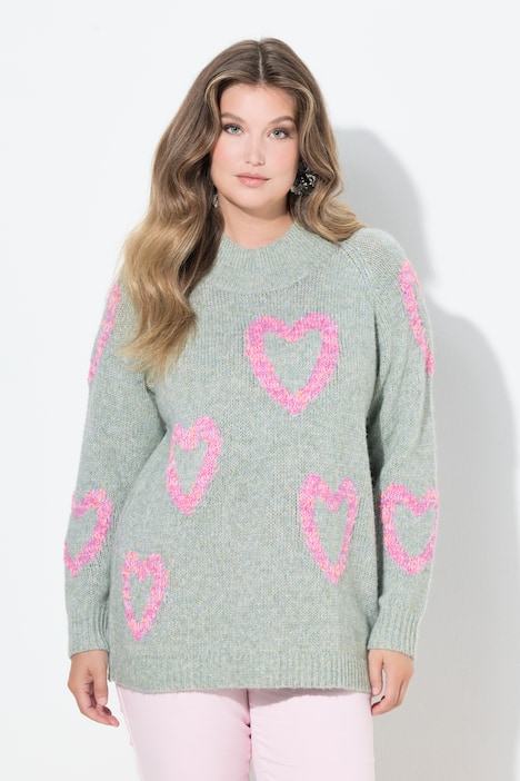 Trui, comfort fit, hart van noppengaren