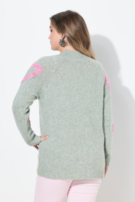 Trui, comfort fit, hart van noppengaren