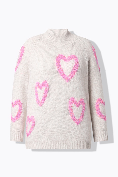 Trui, comfort fit, hart van noppengaren