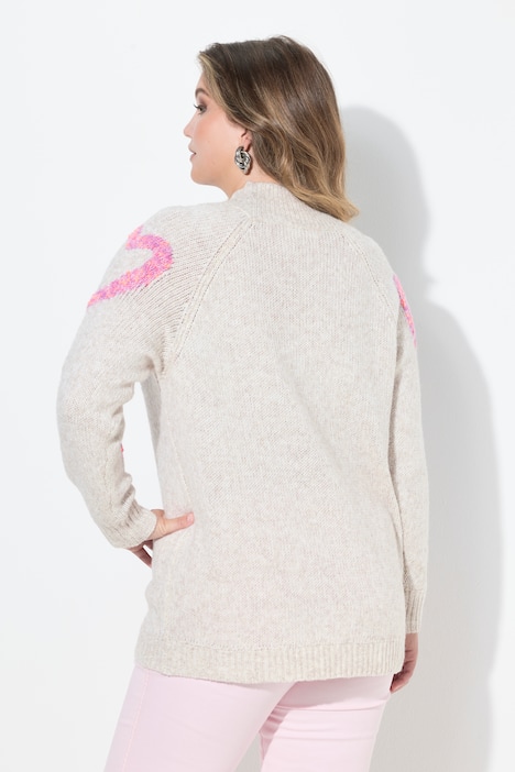 Trui, comfort fit, hart van noppengaren