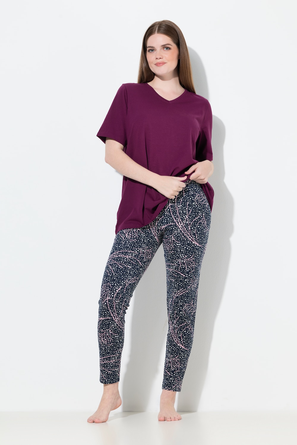 Große Größen Leggings, Damen, blau, Größe: 54/56, Baumwolle, Ulla Popken