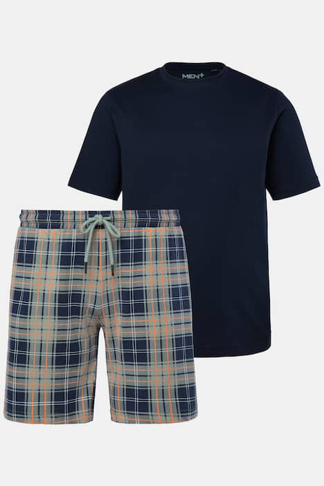 Men+ pyjama, kort model, geruite broek, tot 8XL