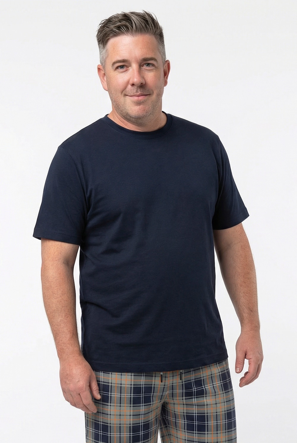 Men+ Schlafanzug, kurze Form, Karo-Hose, bis 8 XL