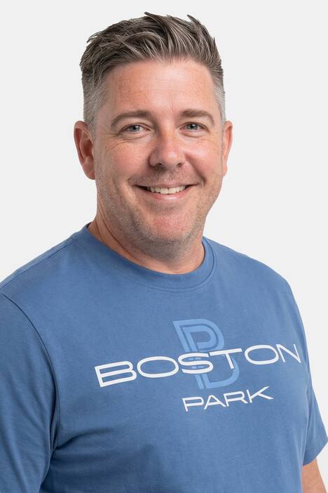 Boston Park T-Shirt, Brustprint, Halbarm, Rundhals, bis 84/86