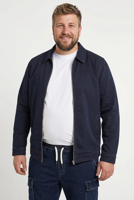 Men+ Jeansjacke, Denim, Zipper, 2 Taschen, bis 8 XL