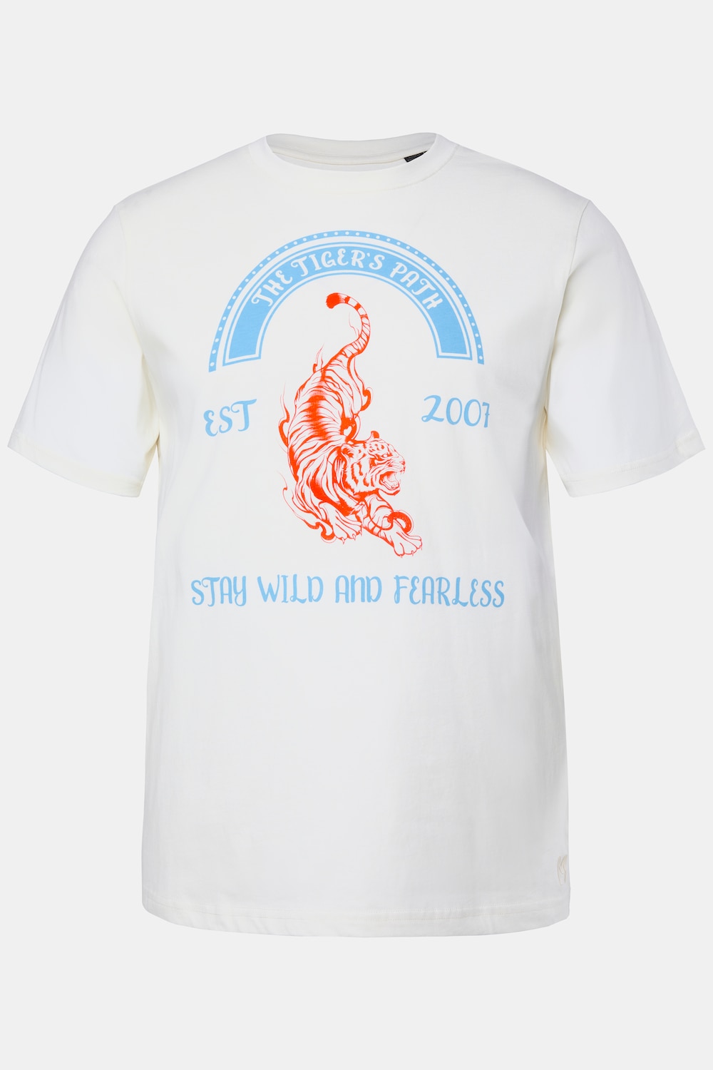 Men+ T-shirt, borstprint, korte mouwen, ronde hals, tot 8XL