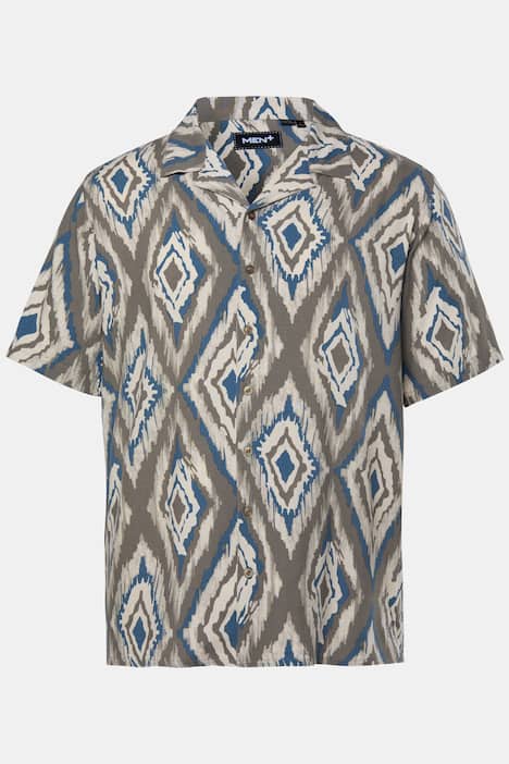 Men+ Hemd, Halbarm, Minimalmuster, Cubakragen, Cuba Fit, bis 8 XL