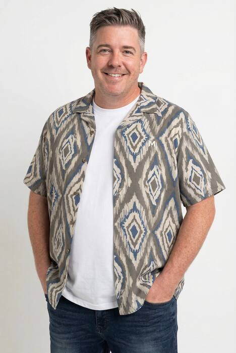 Men+ Hemd, Halbarm, Minimalmuster, Cubakragen, Cuba Fit, bis 8 XL