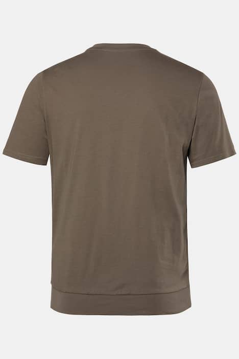 Men+ T-Shirt, Bauchfit, Brustprint, Halbarm, bis 8 XL