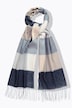 Sjaal, ruitpatroon, franjes