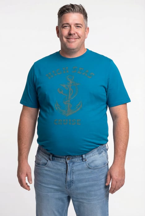 Men+ T-Shirts, Doppelpack, Brustprint, Halbarm, bis 8 XL