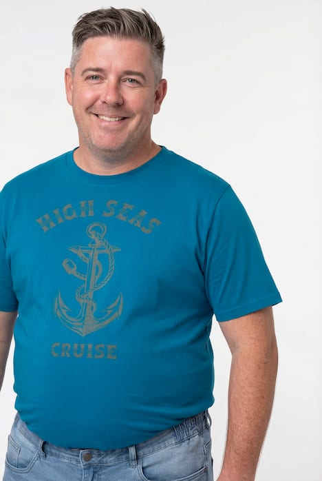 Men+ T-Shirts, Doppelpack, Brustprint, Halbarm, bis 8 XL