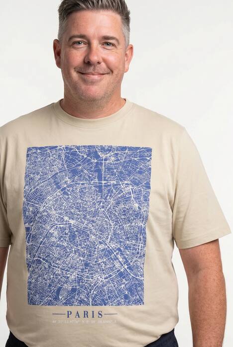 Men+ T-Shirt, Brustprint, Halbarm, Rundhals, bis 8 XL