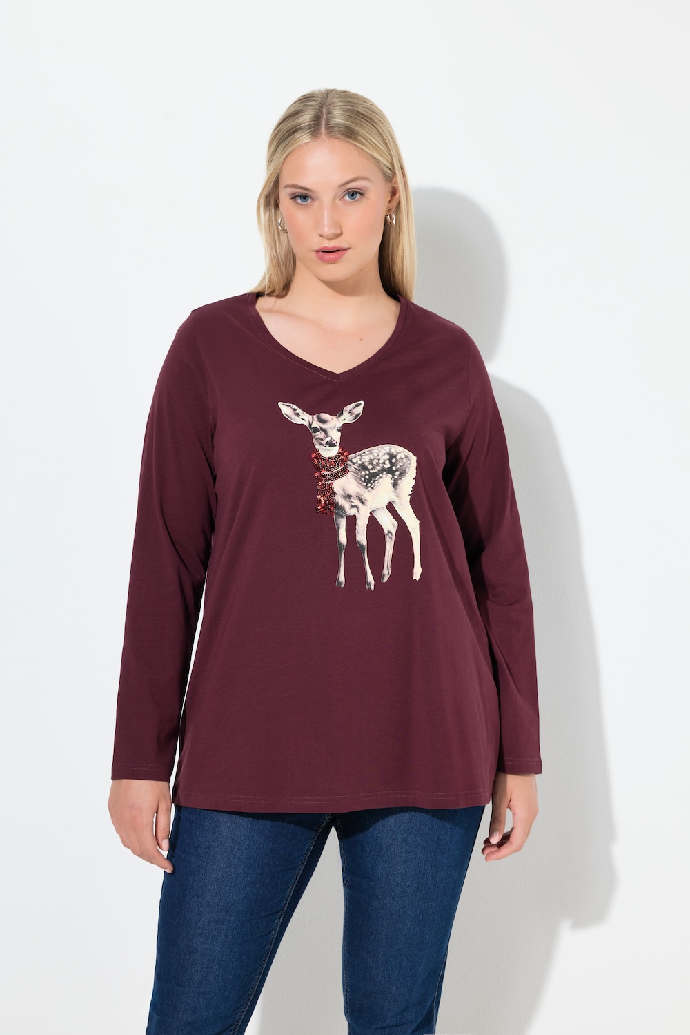 Große Größen Shirt, Damen, lila, Größe: 50/52, Baumwolle, Ulla Popken