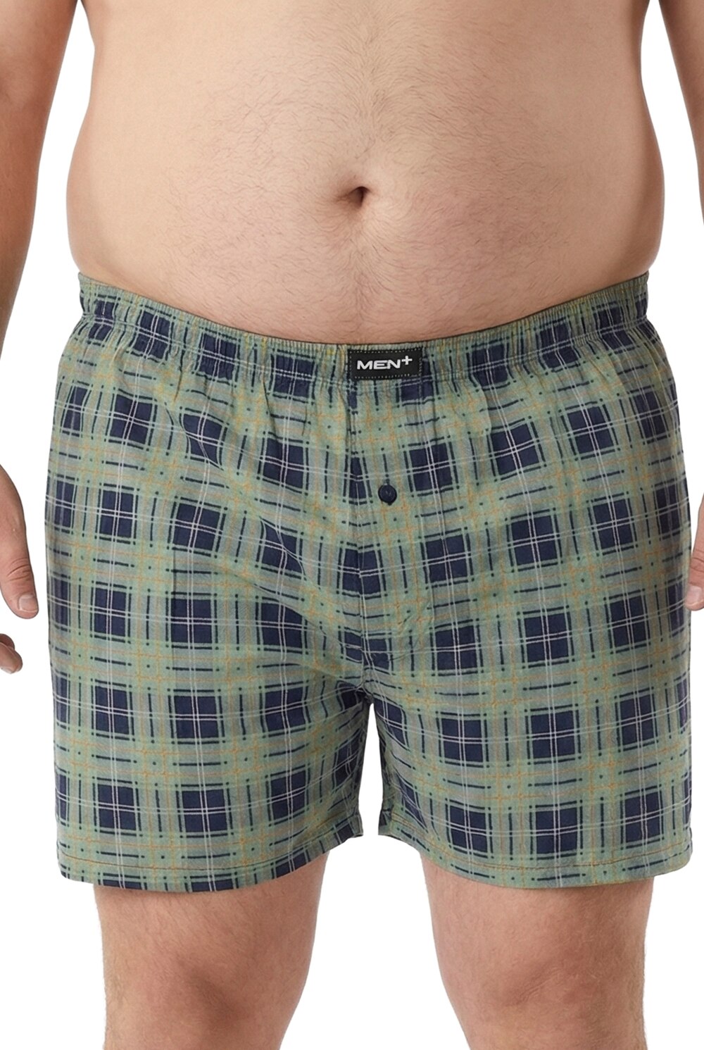 Stora storlekar Boxershorts OEKO-TEX, Her, blå, storlek: XL, Bomull, Men Plus