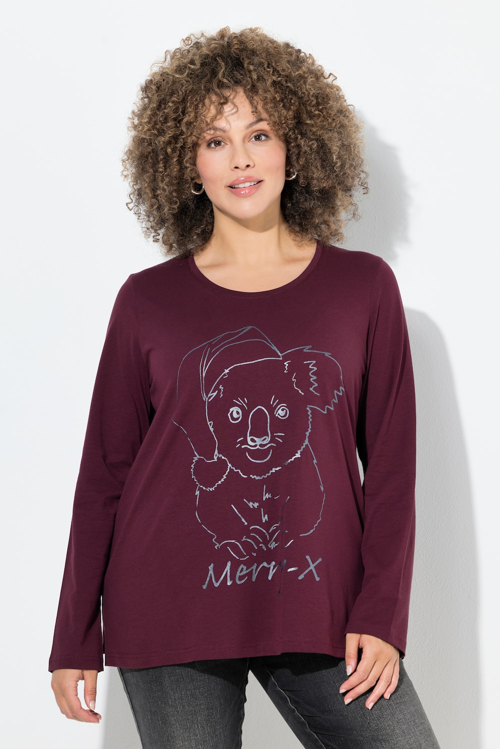 Große Größen Shirt, Damen, lila, Größe: 50/52, Baumwolle, Ulla Popken