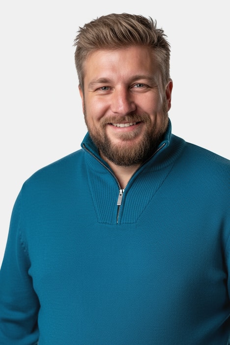 Men+ Troyer, Pullover, Stehkragen mit Zipper, bis 8 XL