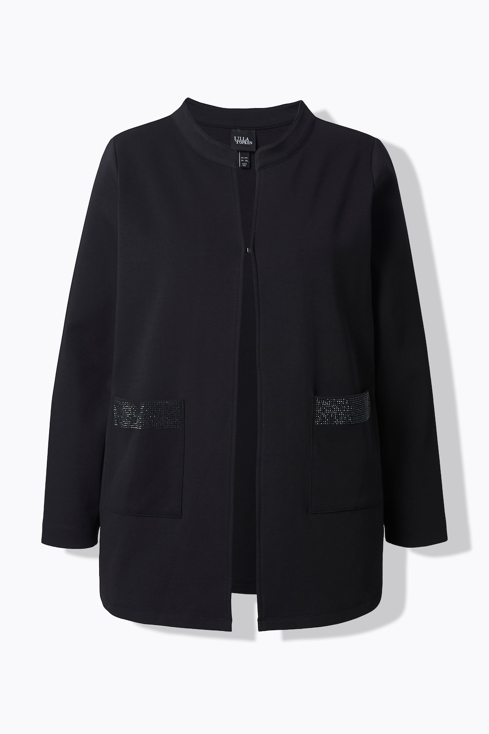 Stora storlekar Mjukisjacka, Dam, svart, storlek: 50/52, Bomull/Polyester, Ulla Popken