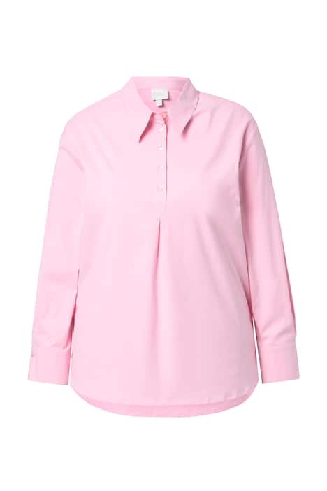 Halenka, oversized, košilový límec, dlouhý rukáv, biobavlna