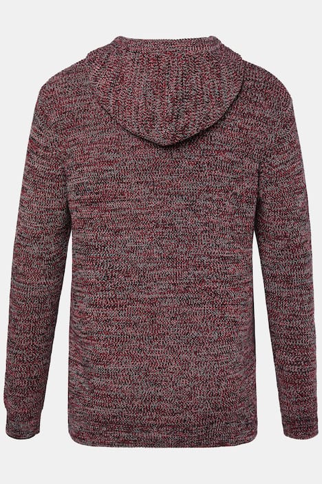 Men+ Kapuzen-Pullover, Strick Hoodie, Melangestrick, bis 8 XL