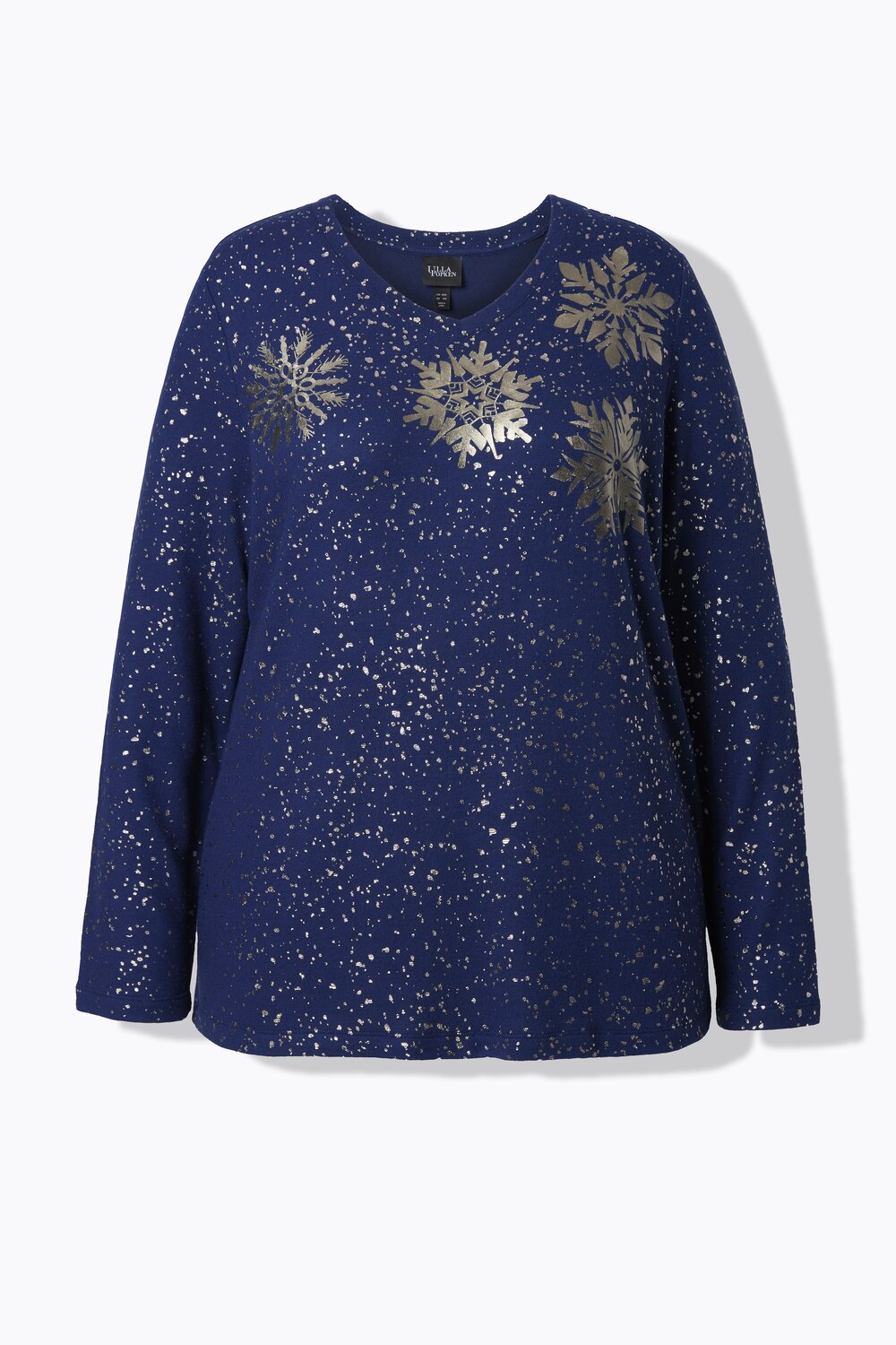 Stora storlekar Mjukiströja, Dam, blå, storlek: 42/44, Polyester/Viskos, Ulla Popken