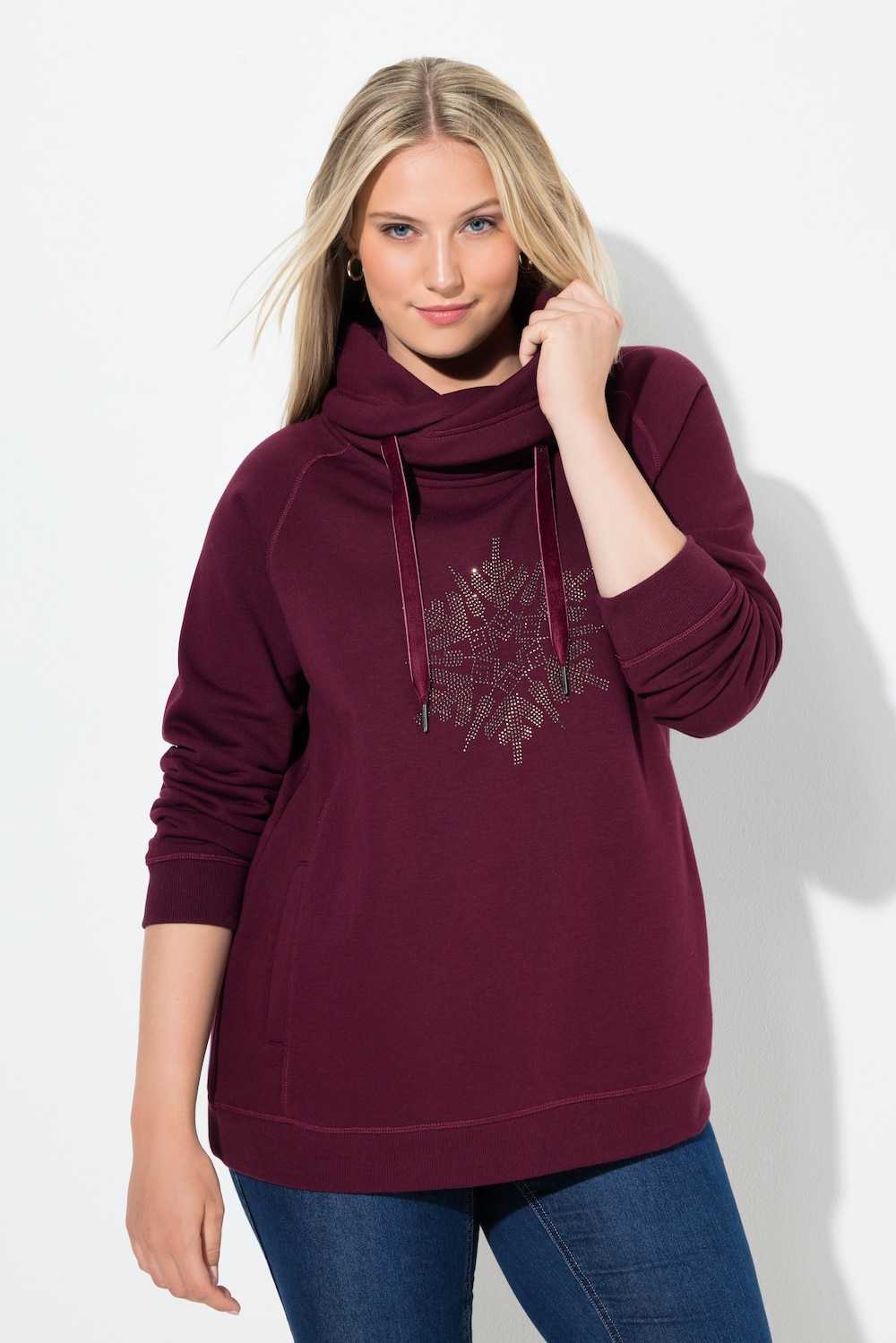 Große Größen Sweatshirt, Damen, rot, Größe: 62/64, Baumwolle, Ulla Popken