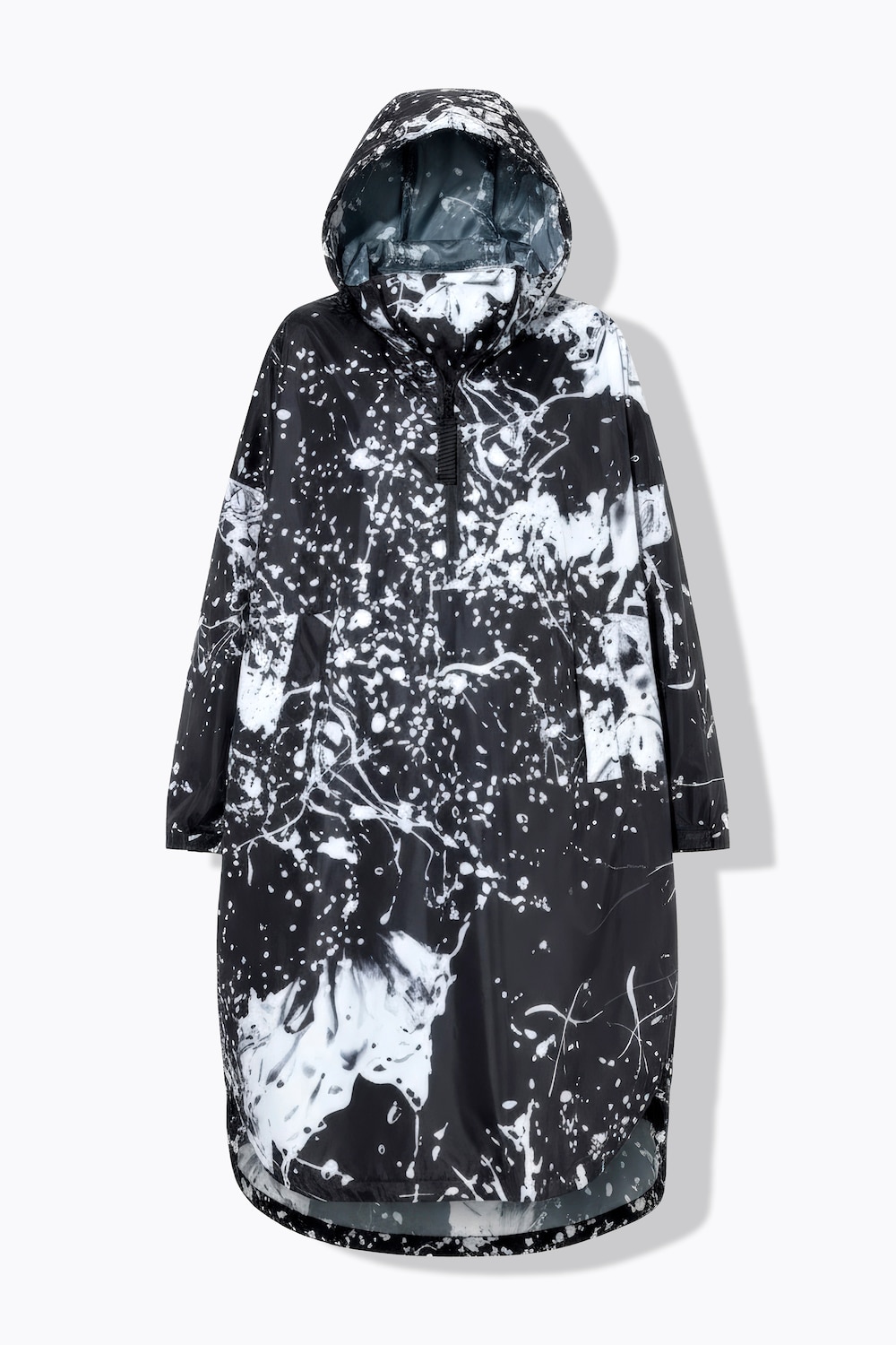 Stora storlekar Funktions-regncape, Dam, svart, storlek: One Size, Polyester, LAURASON