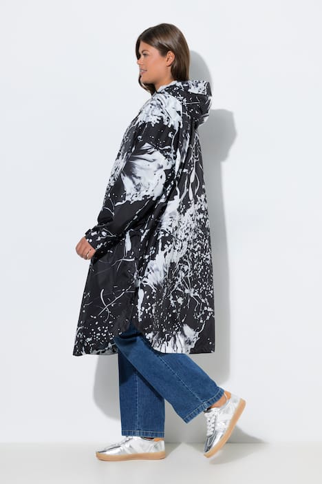 Funktions-Regencape, Unisex, Print, Kapuze