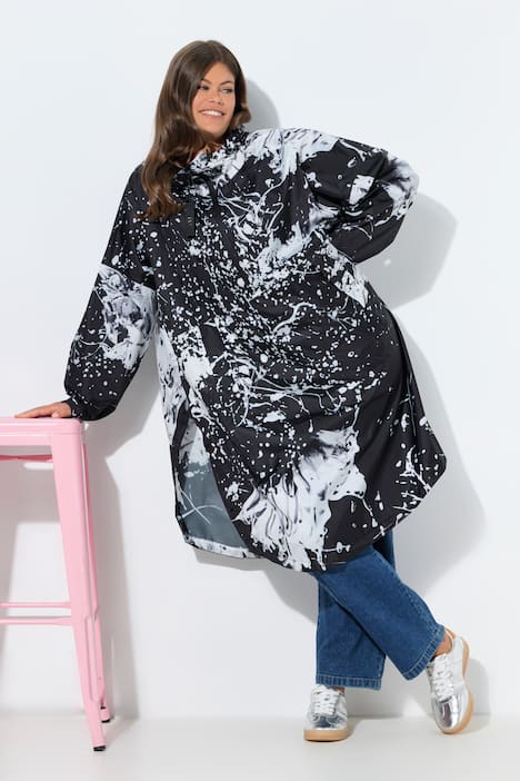 Funktions-Regencape, Unisex, Print, Kapuze