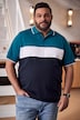 Men+ poloshirt, Buik-Fit, colorblocking, korte mouwen, tot 8XL