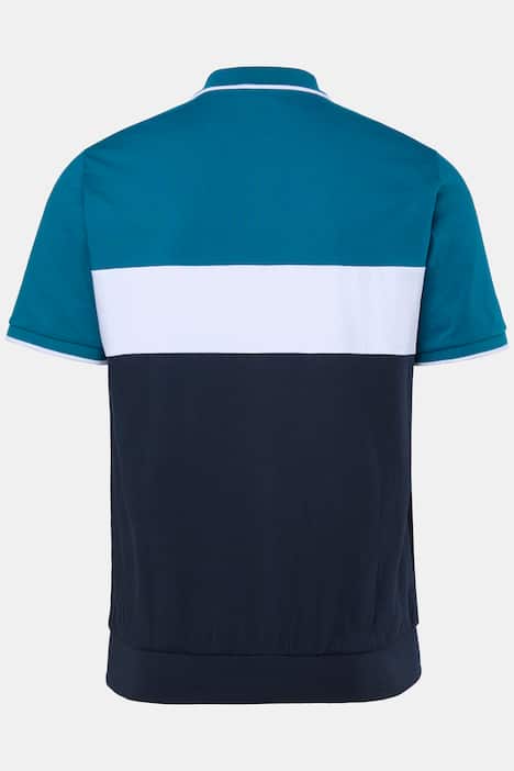 Men+ poloshirt, Buik-Fit, colorblocking, korte mouwen, tot 8XL