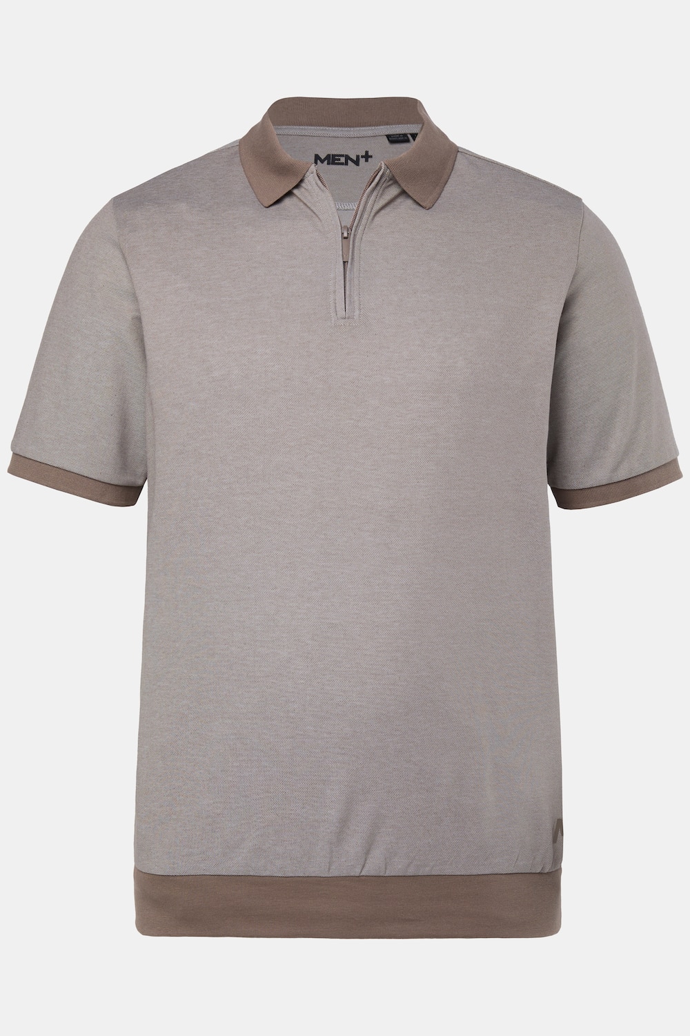 Men+ poloshirt, Buik-Fit, piqué, rits, korte mouwen, tot 8XL