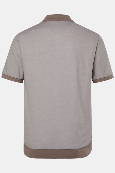 Men+ Poloshirt, Bauchfit, Pikee, Zipper, Halbarm, bis 8 XL