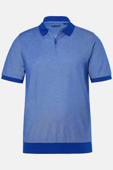 Men+ Poloshirt, Bauchfit, Pikee, Zipper, Halbarm, bis 8 XL