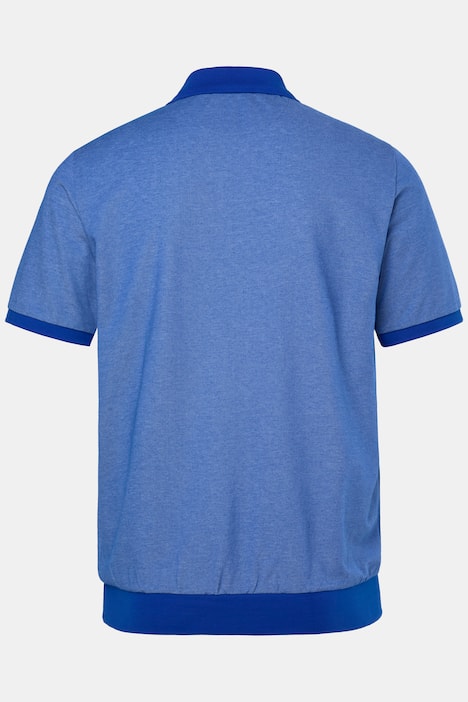 Men+ Poloshirt, Bauchfit, Pikee, Zipper, Halbarm, bis 8 XL