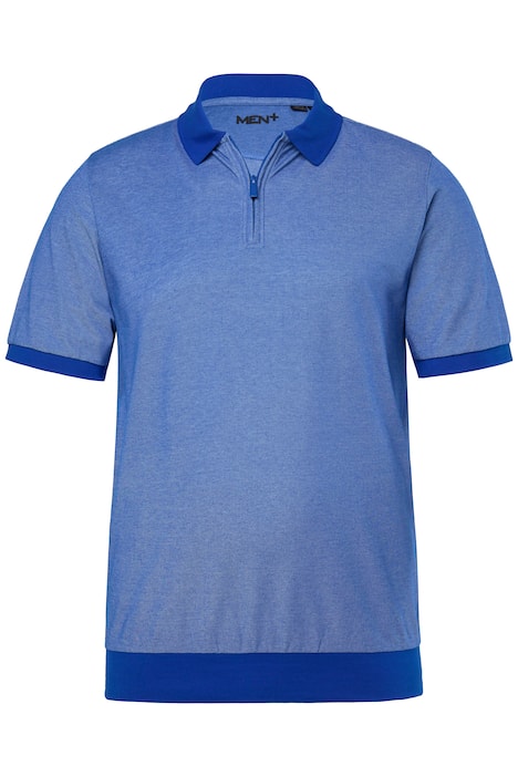 Polokošile, břišní střih, dvoutónový materiál, zip