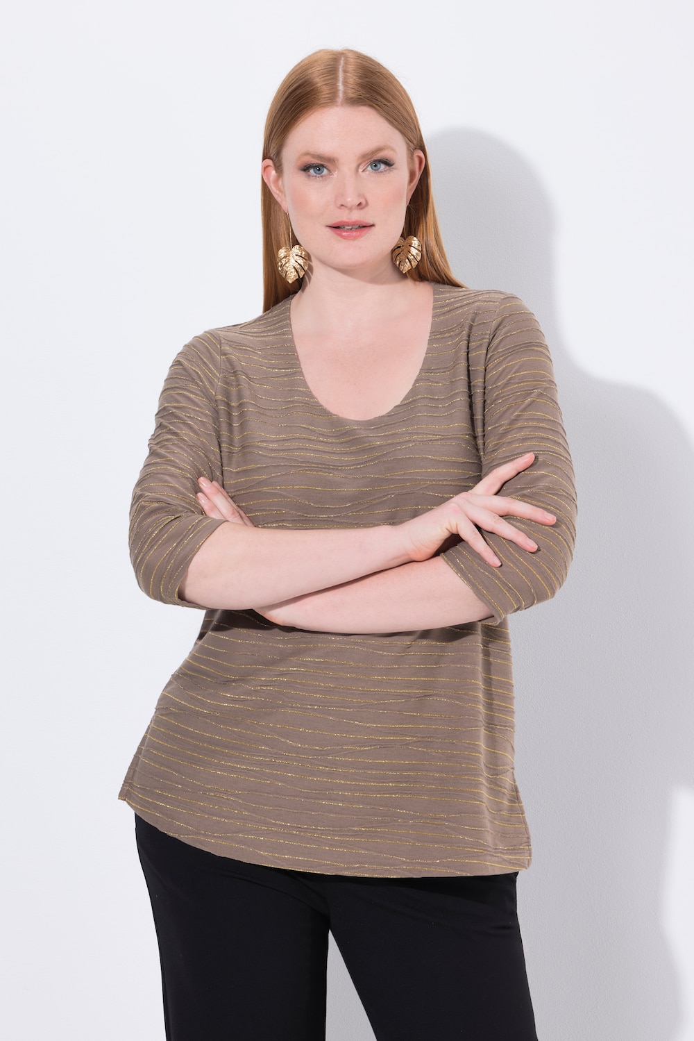 Thumbnail - Große Größen Shirt, Damen, braun, Größe: 46/48, Viskose, Ulla Popken