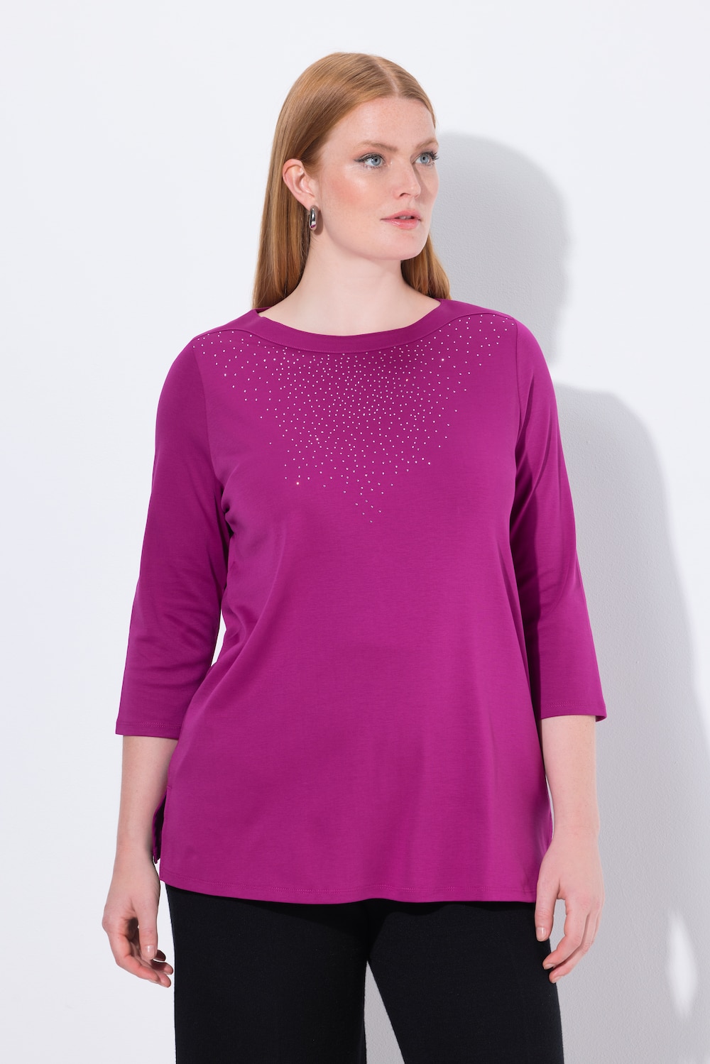 Große Größen Shirt, Damen, lila, Größe: 58/60, Baumwolle, Ulla Popken