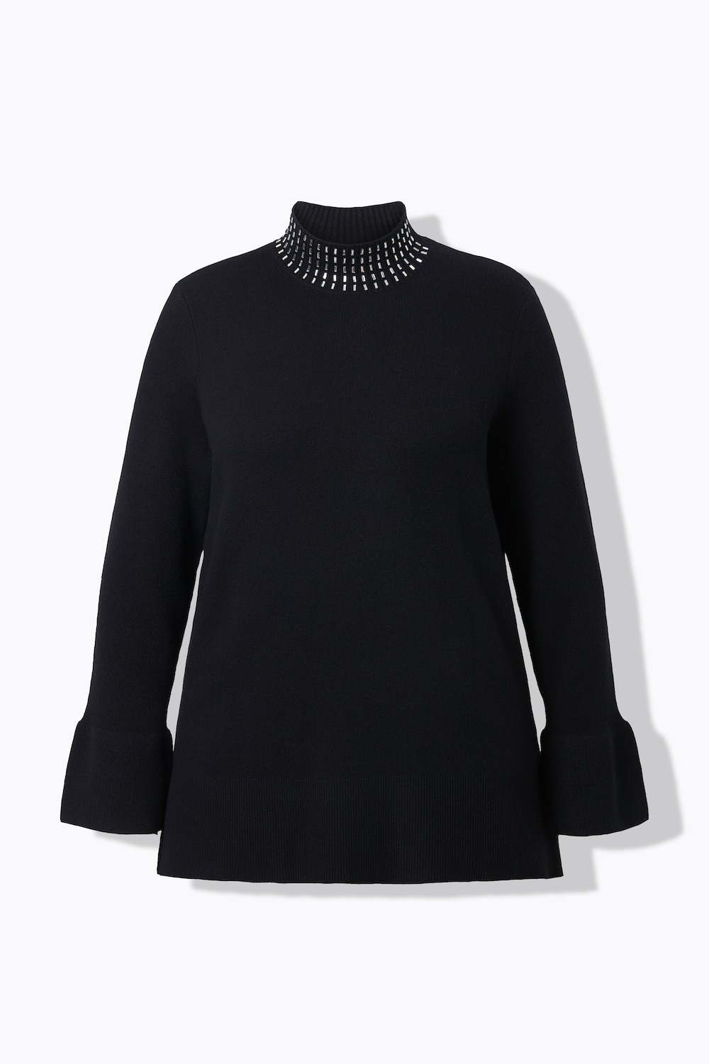 Stora storlekar Tröja, Dam, svart, storlek: 54/56, Viskos/Polyester/Syntetfibrer, Ulla Popken