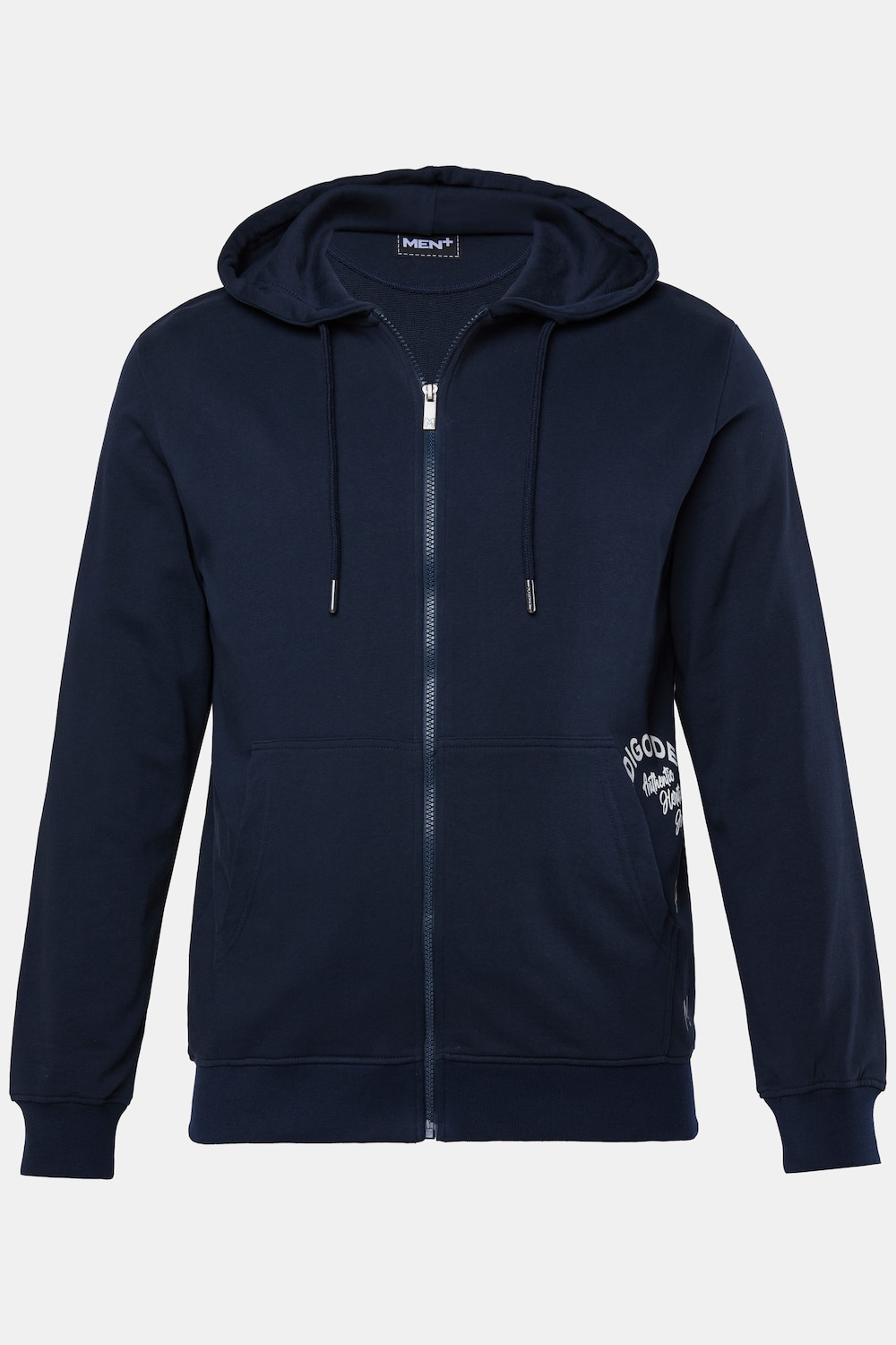 Men+ hoodie-jack, sweatstof, capuchon, kangoeroezak, tot 8XL