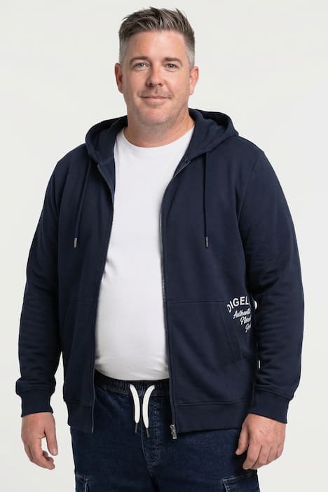 Men+ Hoodiejacke, Sweat, Kapuze, Kängurutasche, bis 8 XL