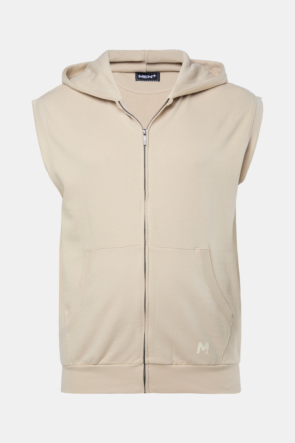 Men+ bodywarmer, sweatstof, capuchon, kangoeroezak, tot 8XL