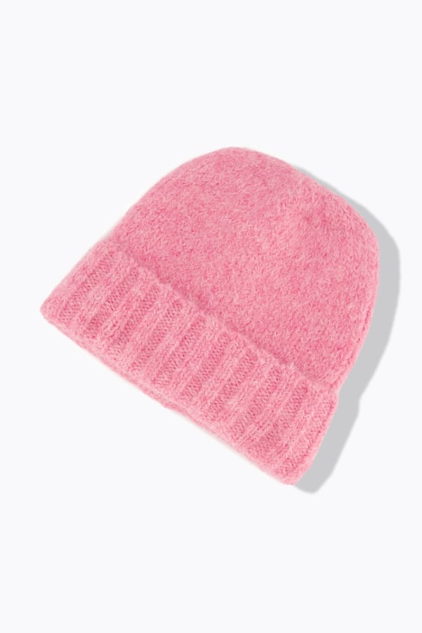 Strickmütze, kuschelweich, Rippstrick-Krempe