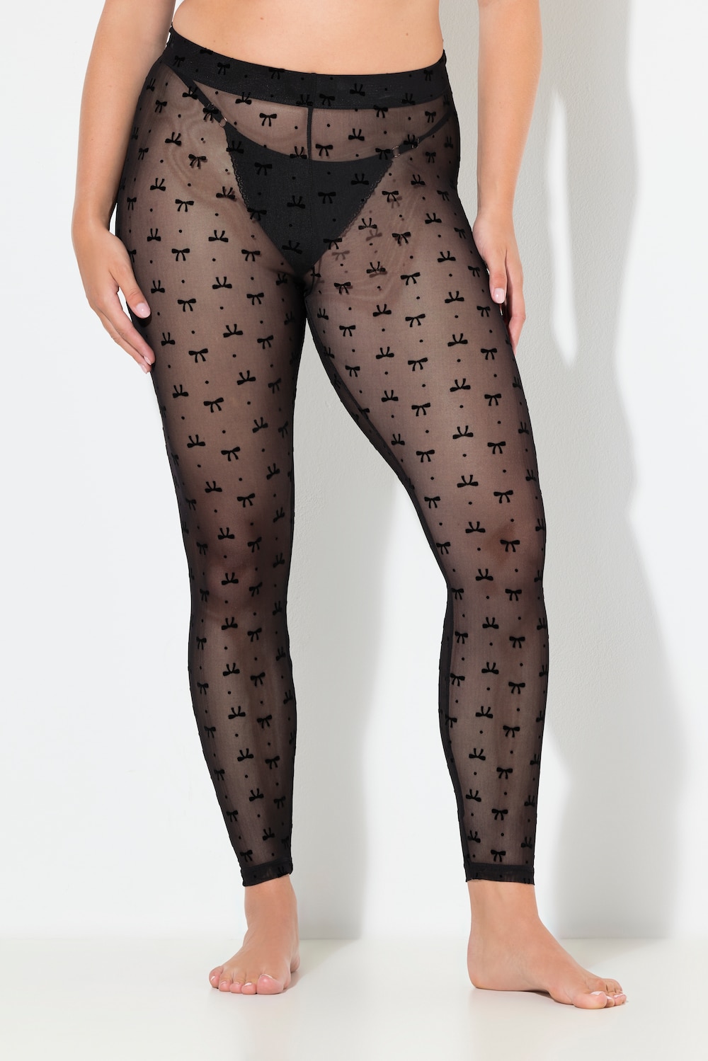 Große Größen Strumpf-Leggings, Damen, schwarz, Größe: 42/44, Polyester, Ulla Popken