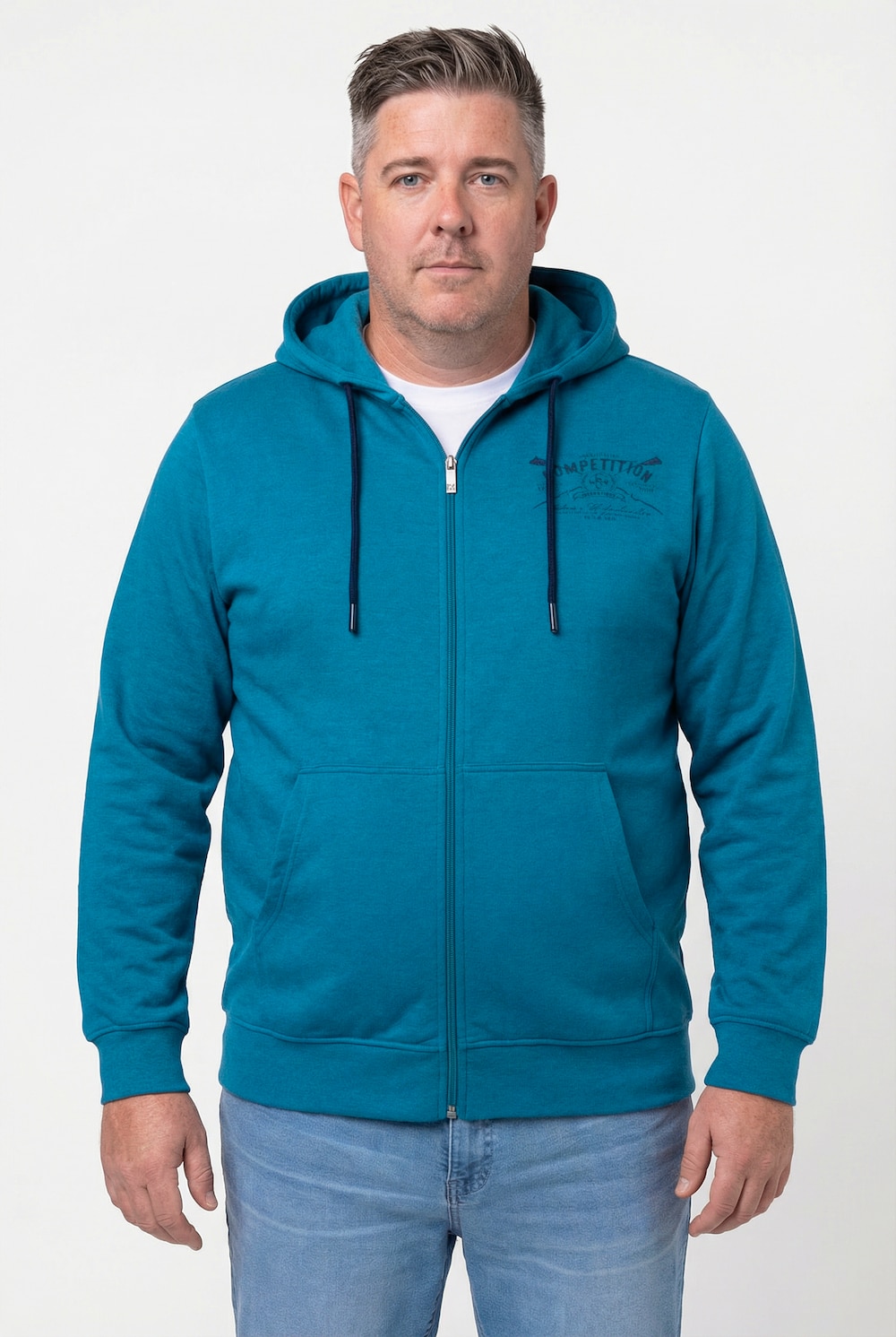 hettejakke, sweat, hette, kengurulomme, opptil 8 XL