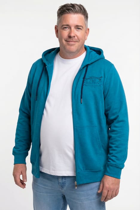 Men+ Hoodiejacke, Sweat, Kapuze, Kängurutasche, bis 8 XL