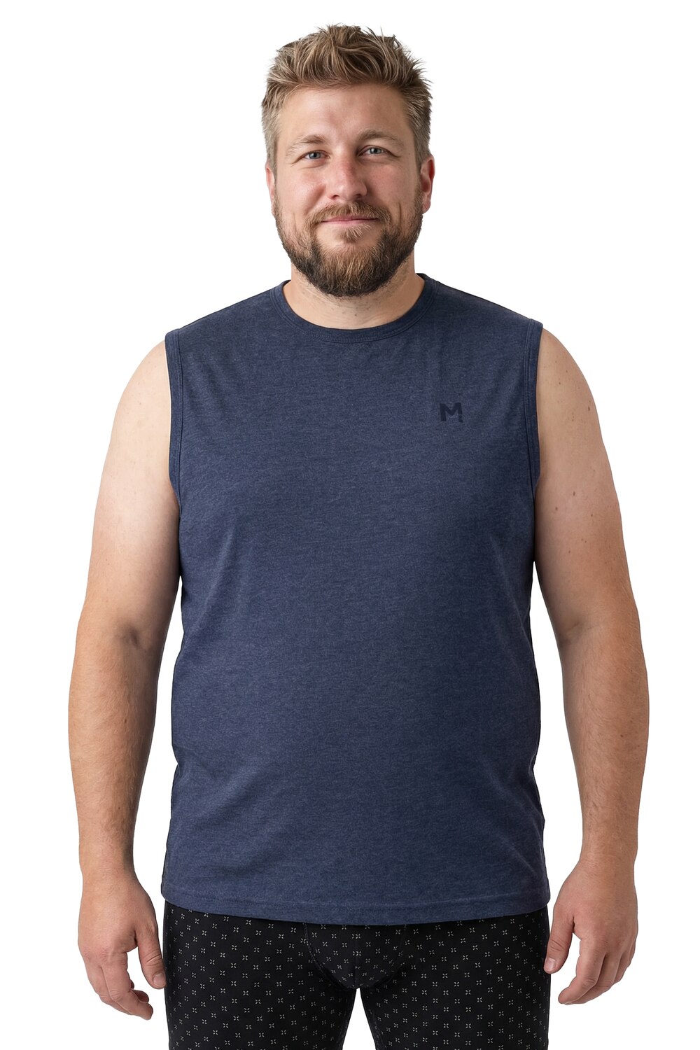 Stora storlekar Undertröja, Her, blå, storlek: XXL, Bomull/Polyester, Men Plus