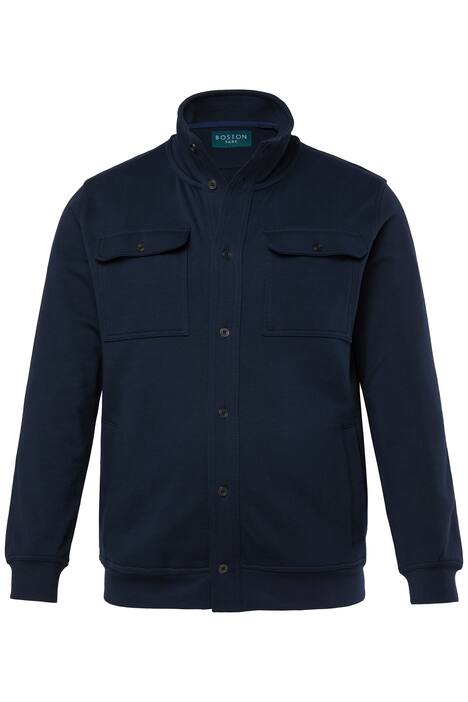 Mikina, knoflíková léga, náprsní kapsa